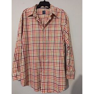 T Harris London Long‎ Sleeve Button Down Fall Color shirt xl